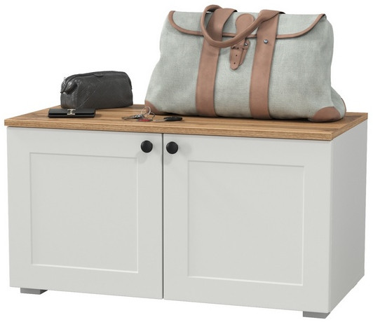 Остин 13.257 Тумба, цвет белый шагрень/дуб крафт золотой, ШхГхВ 80х41,9х43,7 см.