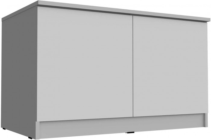 Челси Антресоль-тумба универсальная (Белый глянец, Дуб Сонома)