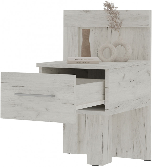 Гранд тумба прикроватная (0,450 х0,694х0,470) дуб крафт белый