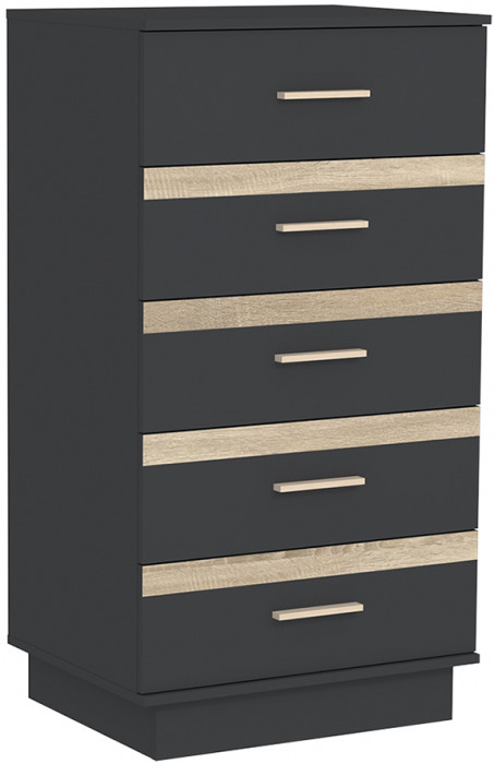 Комод высокий 3 Анона, антрацит