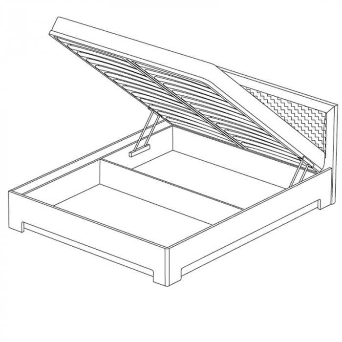 Кровать-1 с подъемным основанием 1400 экокожа Парма Нео
