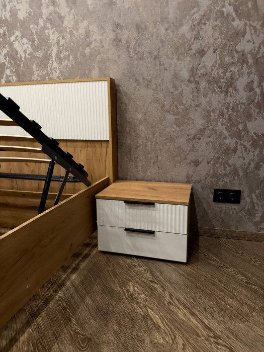 Марвэл Тумбы прикроватные 2шт, Белый/Браш белый