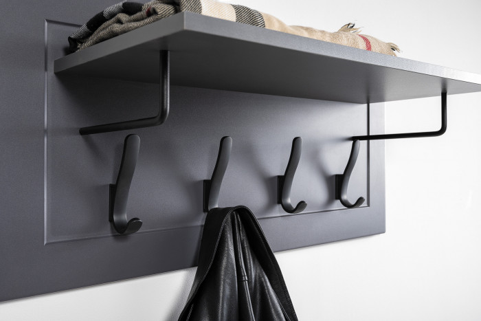 Остин Прихожая 19, цвет серый графит/дуб крафт золотой, ШхГхВ 160х54,3х229,6 см., универсальная сборка