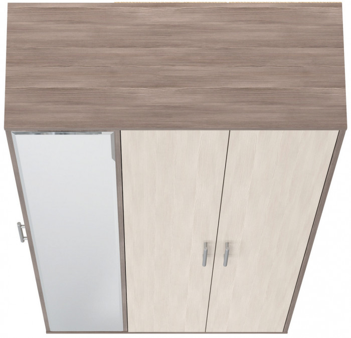 Прихожая 2-3421бод.тем/св Домино-мини, цвет бодега тёмный/бодега светлый, ШхГхВ 88х36х202 см., универсальная сборка