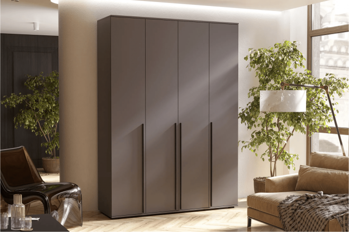 Норд Шкаф 4-х створчатый 1600 Дуб Крафт белый