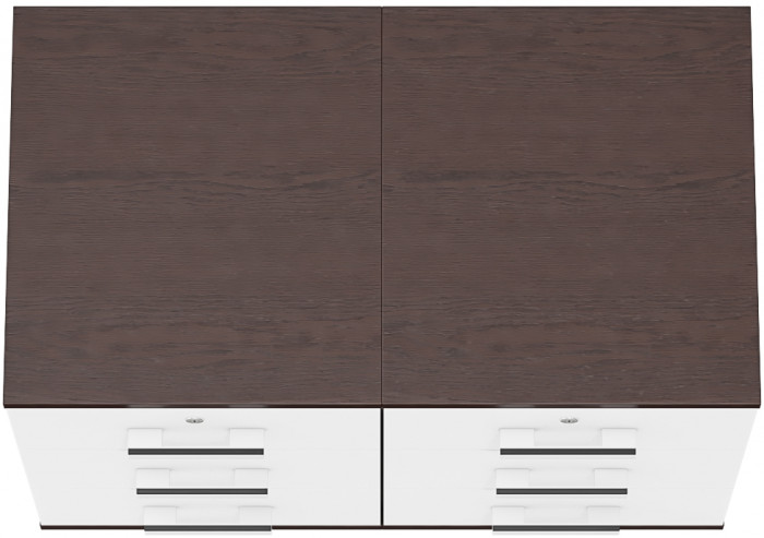 Две тумбы выкатных С-МД-3-02, цвет венге/белый шагрень, ШхГхВ 80х45х59 см.