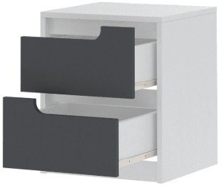 Модульная спальня Гавана, набор 2, Белый/Графит серый