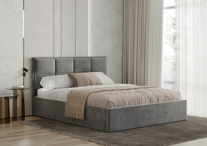 Кровать 160х200 с настилом ЛДСП Линда КР-16, Хром