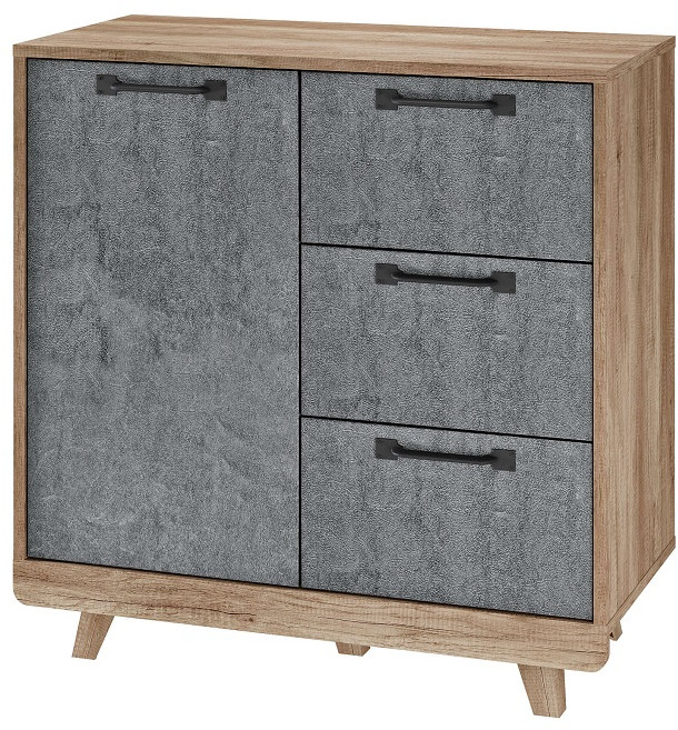 Комод "Мегаполис" КМ-12 Дуб каньон/М18 серый