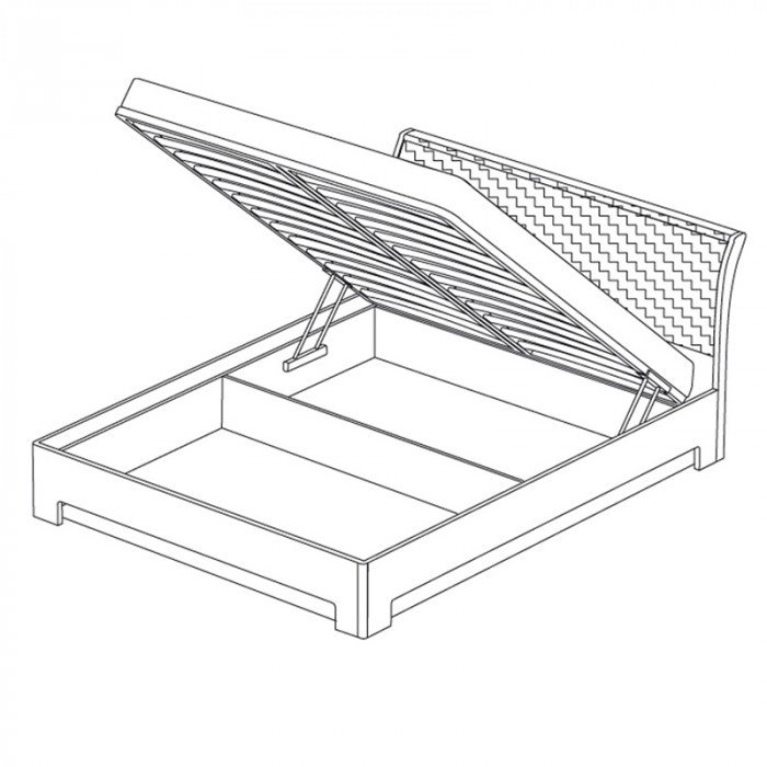 Кровать-3 с подъемным основанием 1400 экокожа Парма Нео