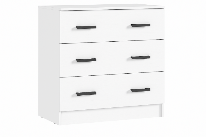 Бася Комод 3 ящика (Белый)