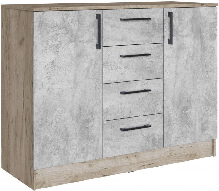 Спальня Вегас, композиция 5, Дуб крафт серый/Цемент