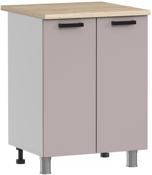 МК Аленушка Н 600 Лаванда Кашемир, скоба черный (со столешницей)