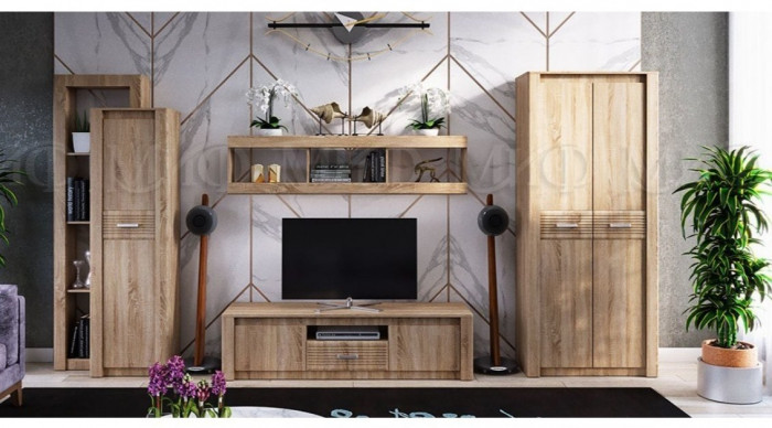 Гостиная Терра Вариант №2 (сонома, дуб сонома) (Дуб Сонома, Дуб Сонома)