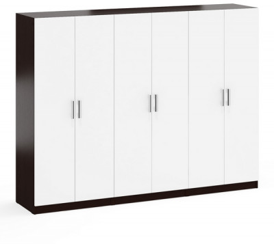 Три Шкафа С-МД-СК9Ш к компьютерному столу С-МД-СК9, венге/белый шагрень