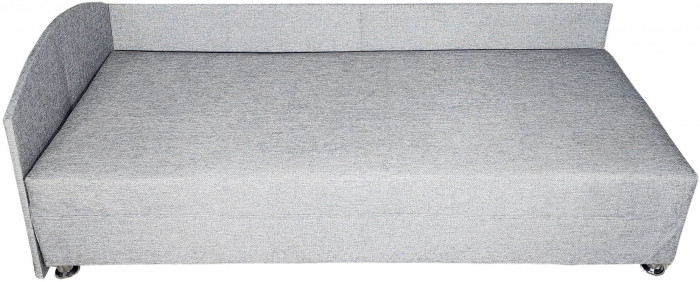 Кровать тахта односпальная 80х185, левый угол, рогожка, серый