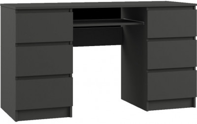 Челси Стол 6 ящиков (Графит, Графит)