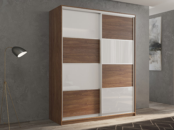 Шкаф-купе Кааппи 14 Морское Дерево Винтаж 140х45х230 см