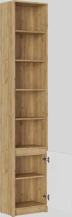 БОСТОН Стеллаж СЖ-001 МДФ, крафт золотой/белый глянец