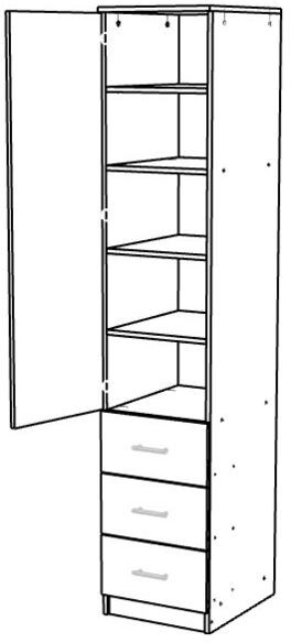 Шкаф-пенал № 2 (закрытый) Ярофф