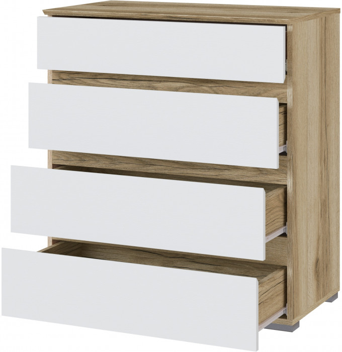 Модульная спальня Плейона, набор 2, Дуб делано/Белый