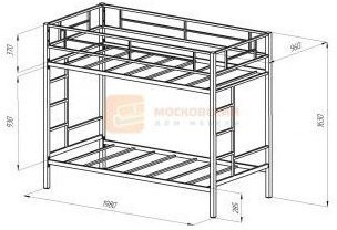 Двухъярусная кровать Севилья, слоновая кость
