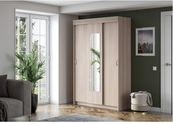 Шкаф-купе Бассо, ясень шимо светлый