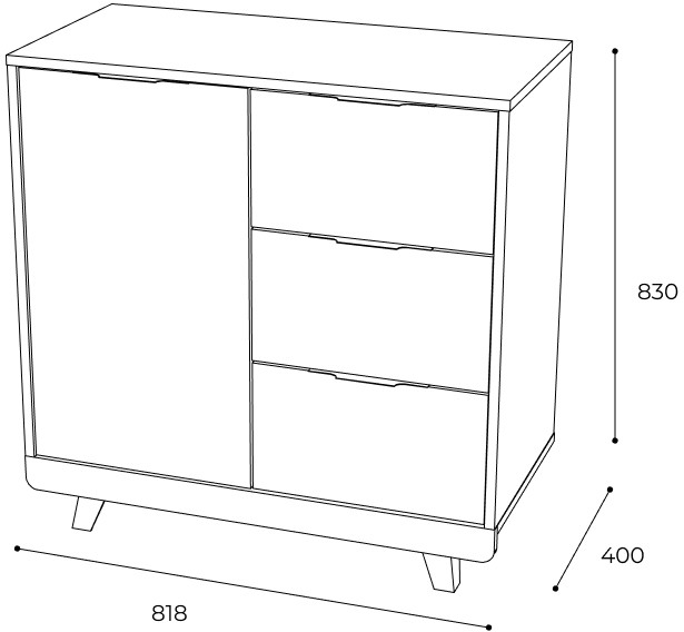 Комод "Мегаполис" КМ-12 Дуб каньон/фотопечать "Бали"