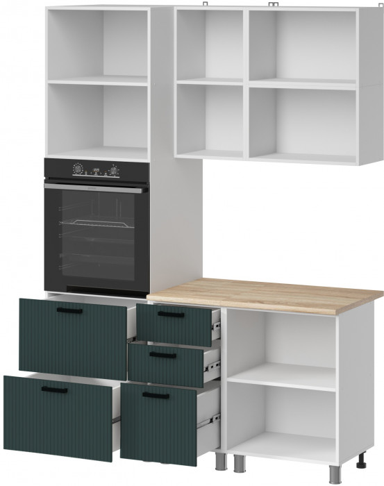 МК Аленушка 1,6м ПД 2 Лотос Изумруд,скоба антрацит,сонома