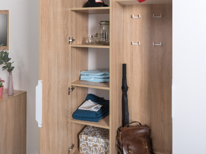 Куба Шкаф комбинированный 10.14, дуб сонома/белый премиум