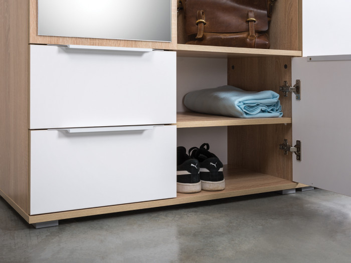 Куба Шкаф комбинированный 10.14, дуб сонома/белый премиум