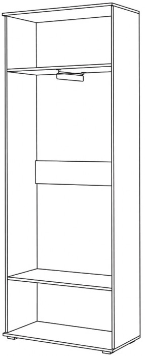 Куба Шкаф для одежды 13.136, дуб сонома/белый премиум