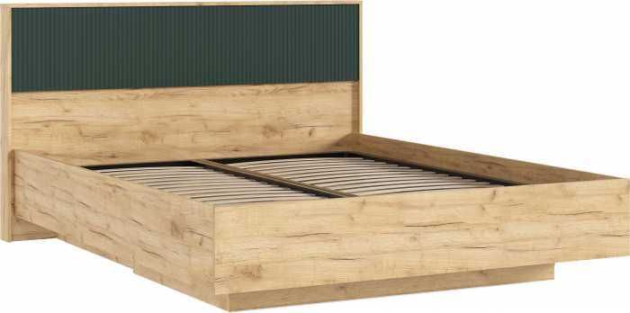 Кровать парящая с ортопед. основанием Марвэл 1,6м, Дуб крафт/Браш мени грин