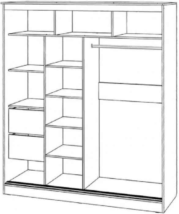 Шкаф-купе Элегант 2 1700 (Дуб Сонома)