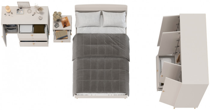 Афина Спальня 30-1200, кашемир серый