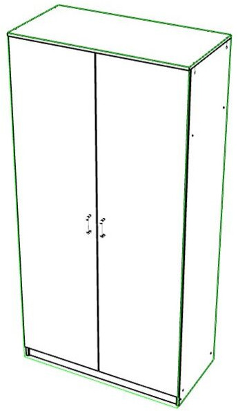 Шкаф 2хдверный Ярофф