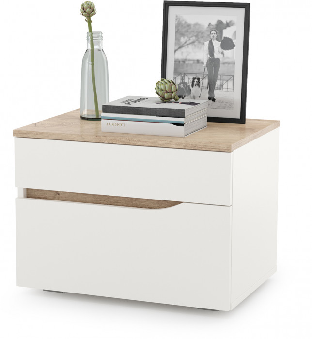 Муссон Спальня № 06, цвет белый/дуб эндгрейн элегантный/искусственная кожа белая, подъёмный ортопед, сп. м. 1600х2000 мм., б/м