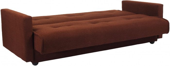 Раскладной диван-кровать, прямой, книжка, цвет коричневый, Милан 120