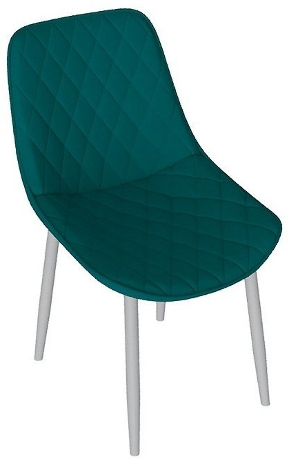 OSCAR Стул (Белый муар/Велюр L005 синий)