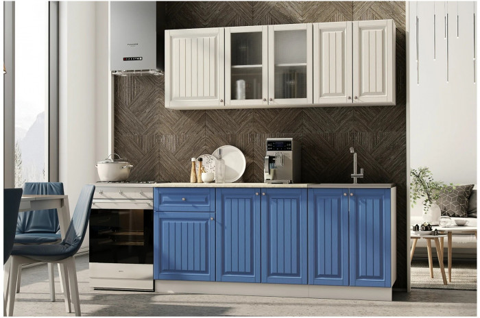 Кухня Хозяюшка МДФ 1800 (Фисташка, Белый)