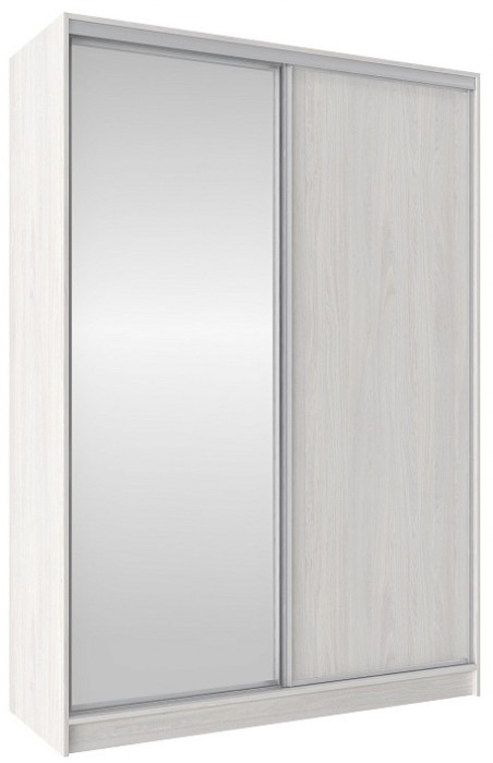 Шкаф-купе двухдверный с зеркалом 1600 Домашний Ясень Анкор светлый