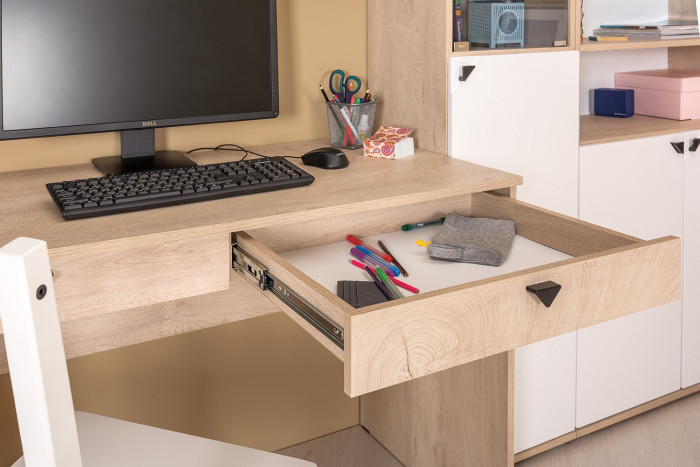 КР100 Бостон № 39, цвет дуб эндгрейн элегантный/фасады МДФ милк рикамо софт, 13.154+12.69+09.132+13.154, ШхГхВ 192,4х57,2х194,4 см.