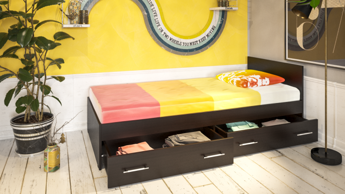 Стандарт Кровать с ящиками 0900, венге