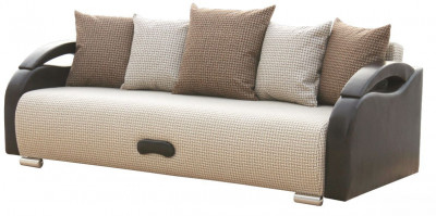 Диван-еврокнижка Амстердам 140, рогожка серая