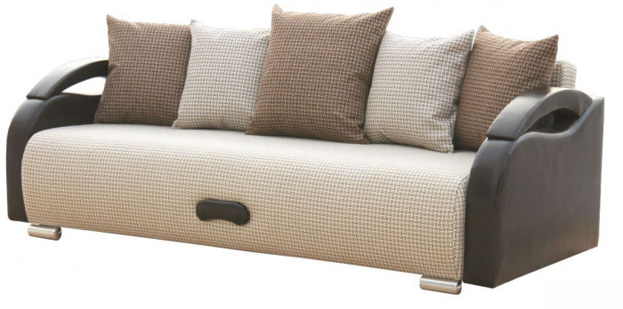 Диван-еврокнижка Амстердам 140, рогожка серая