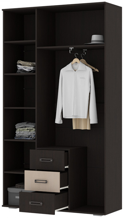 Гостиная ЯНА ШК 752 шкаф 3-х ств. венге/дуб белфорт