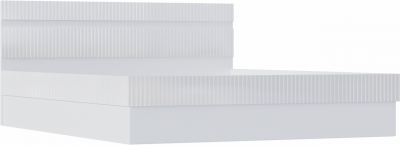 Оливия Кровать 1,6м с ПМ (Белый, Белый глянец)