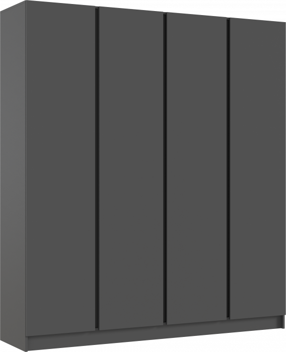 Келвин Шкаф 4-х створчатый 2000, Графит, Графит