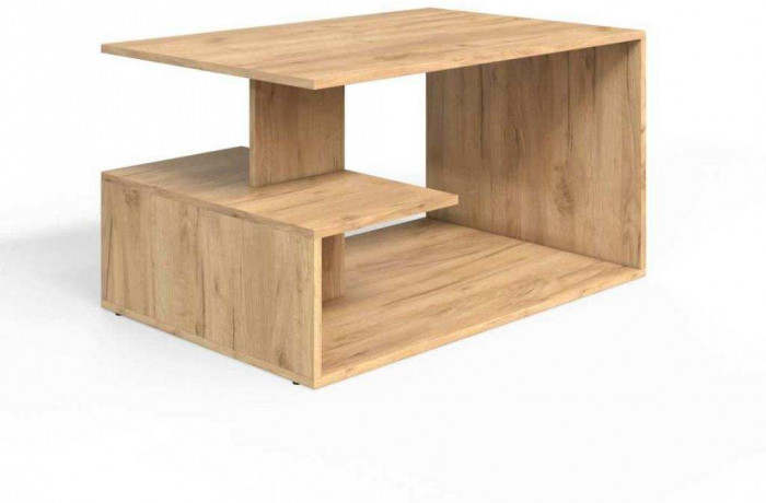 Стол журнальный СЖ-4 дуб крафт золотой