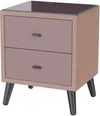 Тумба прикроватная интерьерная Ланс пыльная роза/мдф пудра